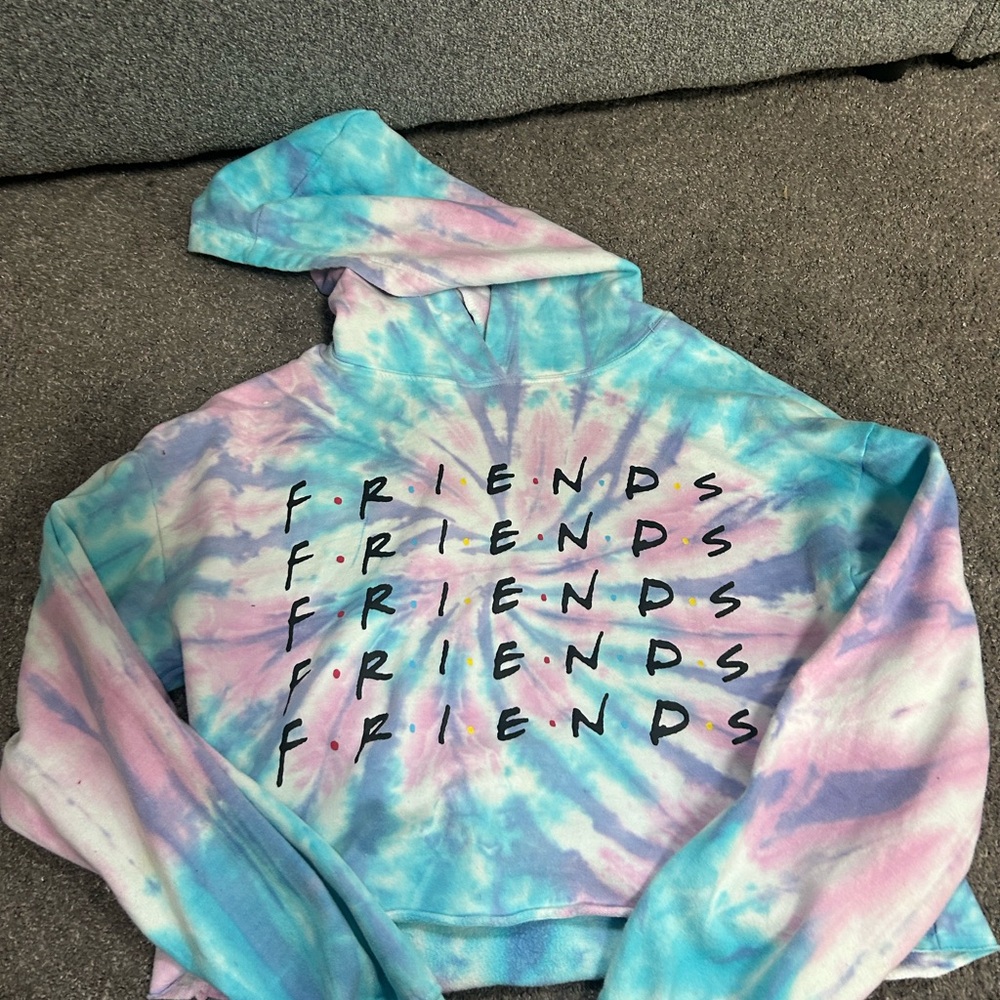 Tie-Dye Friends Hoodie- girls/kids medium